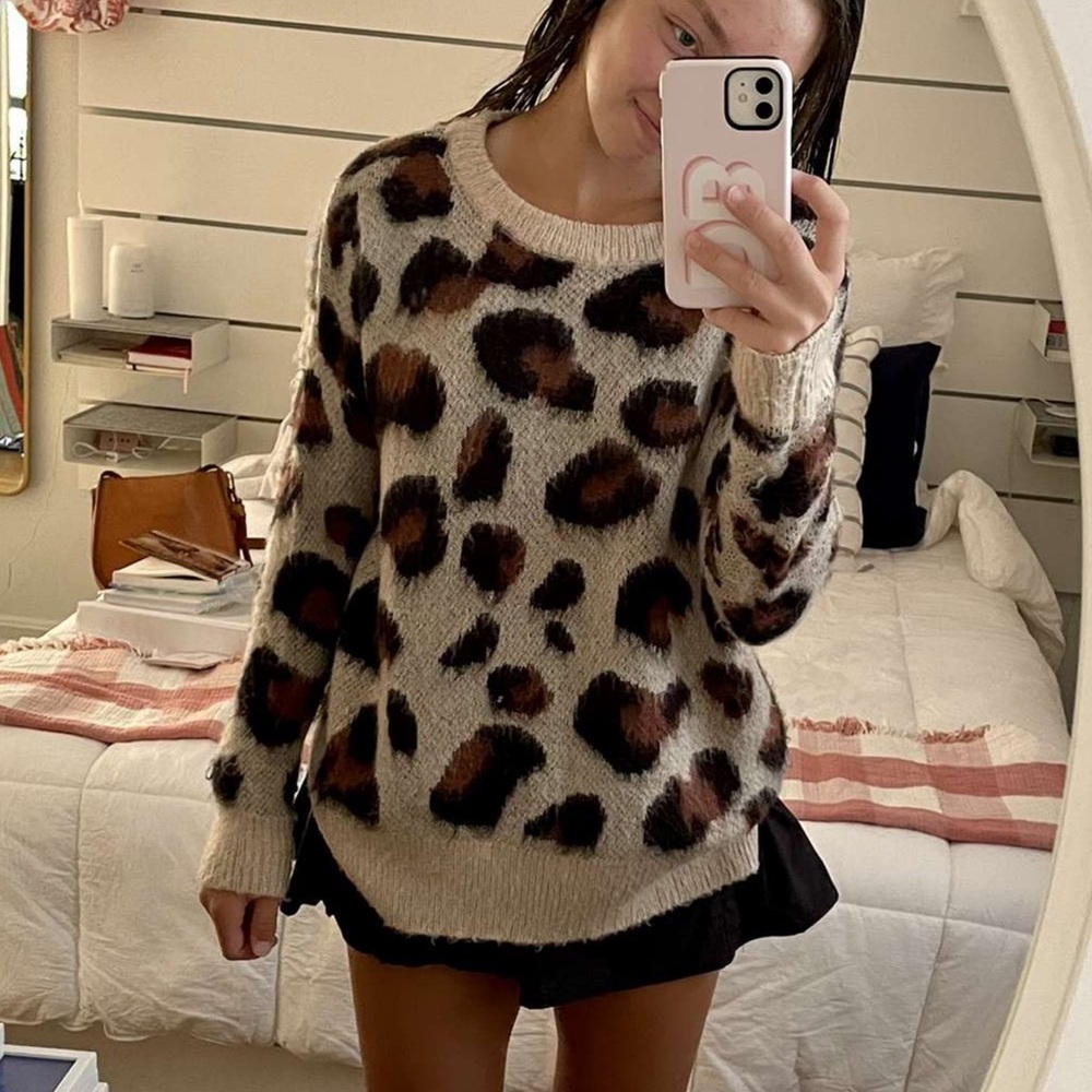 Cheetah print sweater!!